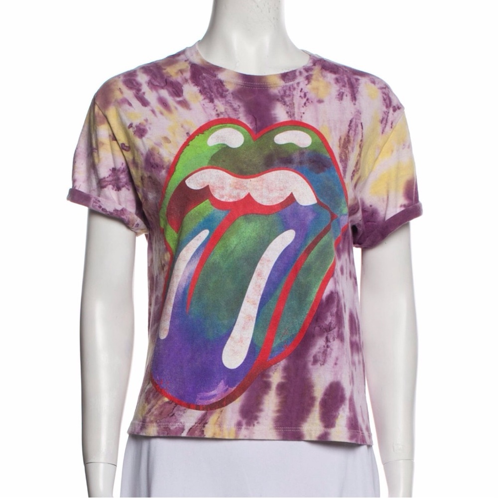 Alice and Olivia Tie Die Rolling Stones T-Shirt. Size XS. EUC.
